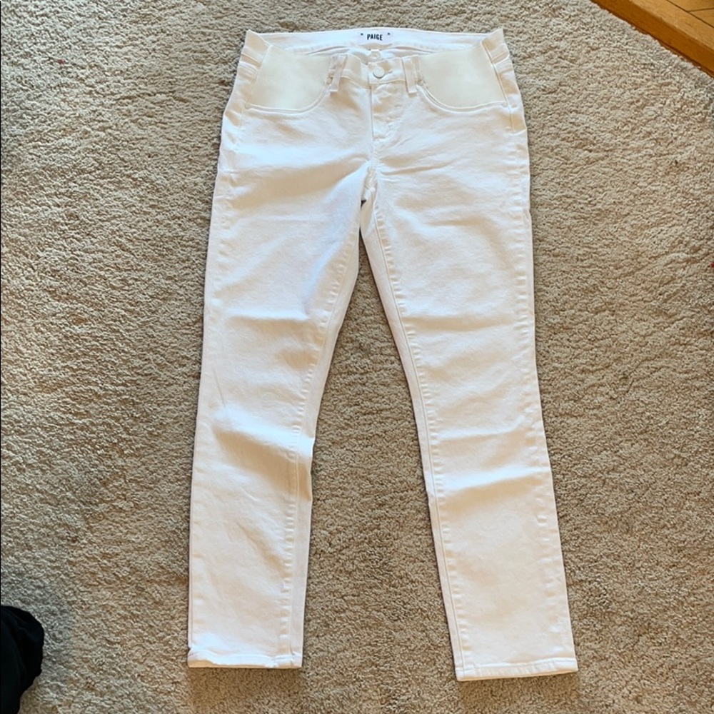 PAIGE maternity skyline ankle peg | white 28 - Picture 4 of 6